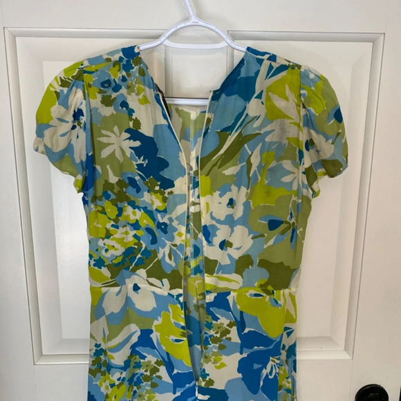 Reformation x camille Rowe Nevada Floral Mini Dress blue green 33779 - Picture 6 of 11